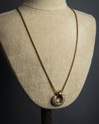 "Christian Dior" Arch motif top gold tone necklace