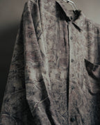 "Christian Dior" 80's-90's Draped rayon patterned shirt