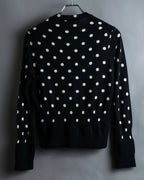 “Comme des Garçons Comme des Garçons“ Dot patterned wool knit cardigan