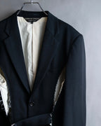"COMME des GARCONS HOMME PLUS" 17AW Cutting design belted tailored jacket