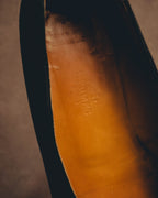 -SPECIAL- "Hermès" 80's-90's Gold embroidered suede loafers