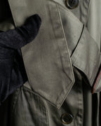 "Burberrys" Dark khaki belted trench coat