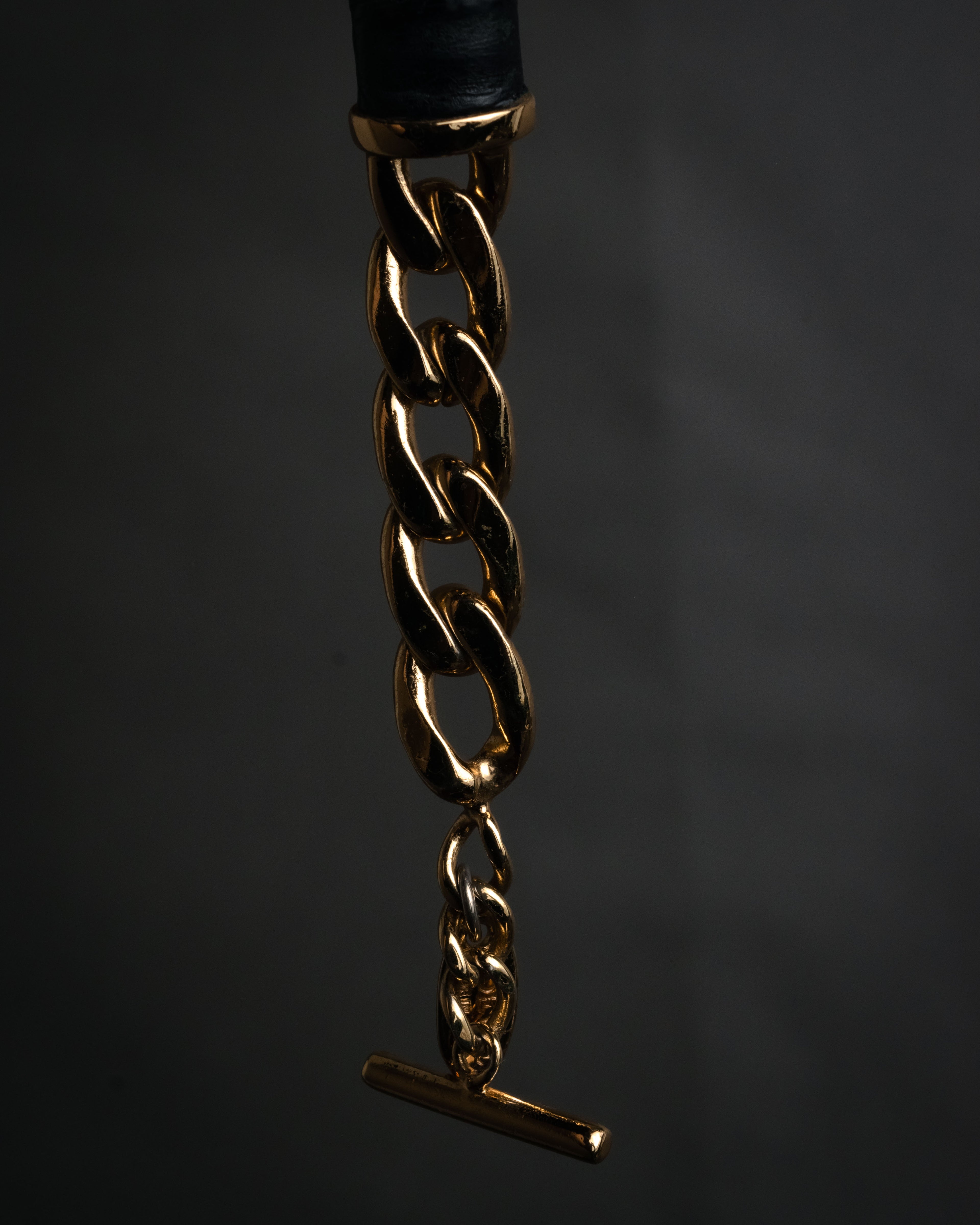 “LOEWE” 2008-2013 leather wrapped chain bracelet