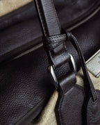 "GUCCI" GG pattern canvas leather combination boston bag