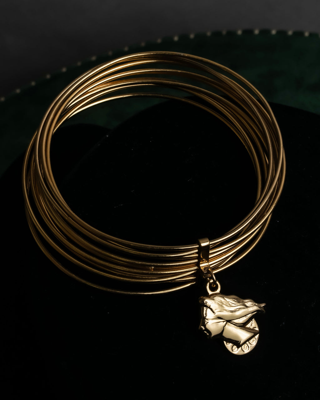 "Dolce & Gabbana" Ultra-thin wire layered gold metal bangle