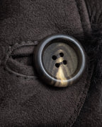 "NORTH BEACH" Smoky lamb fur design suede leather coat