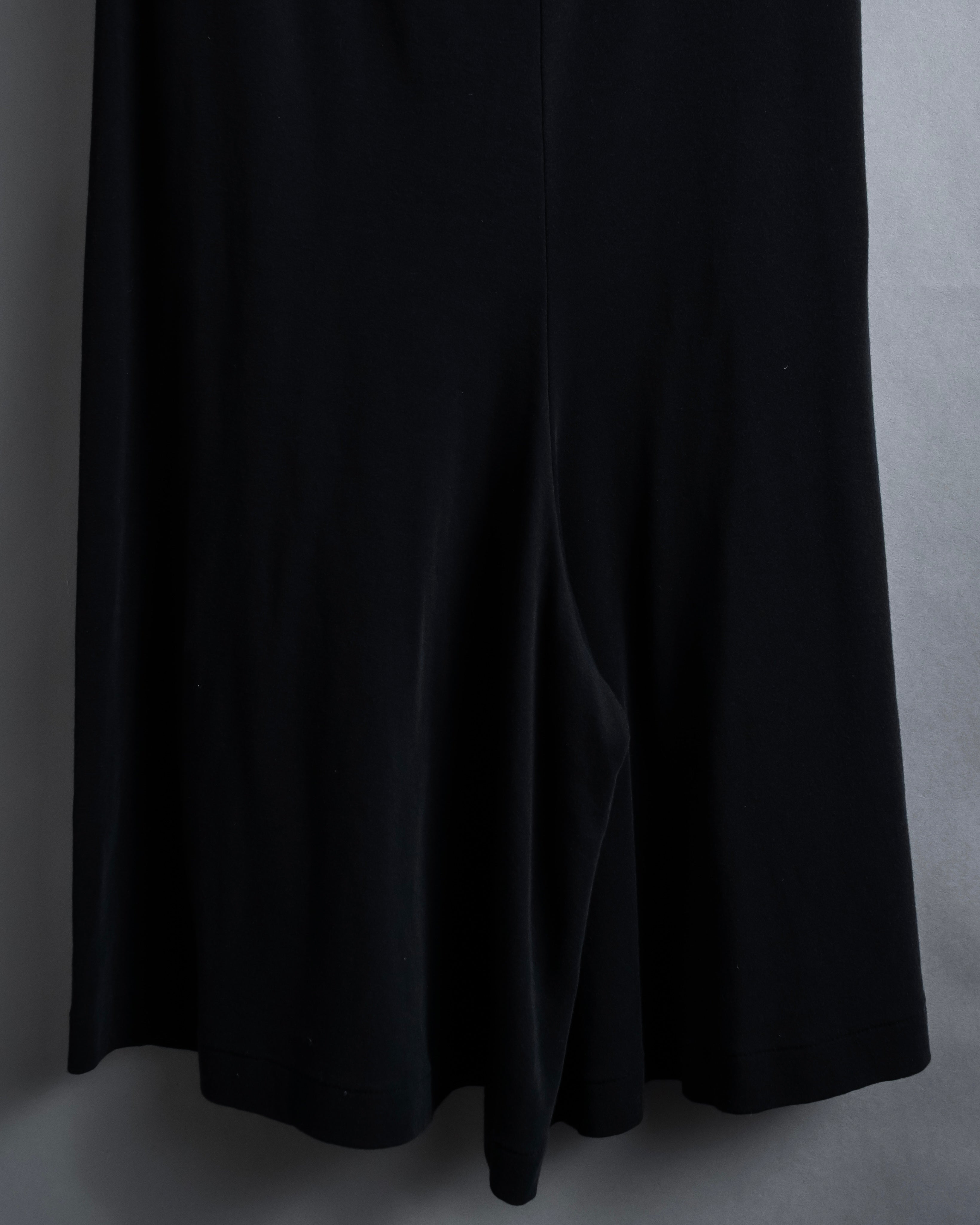 "YOHJI YAMAMOTO" 11SS Minimalist design skirt-like silhouette wide slacks