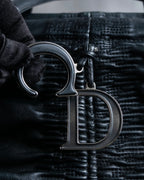 "Christian Dior" Karenina gathered design leather handbag