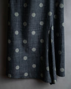 "YOHJI YAMAMOTO +NOIR" Large polka dot pattern flared skirt