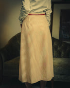 -SPECIAL- “GUCCI” 2015-2022 vintage inspired horsebit striped wool skirt