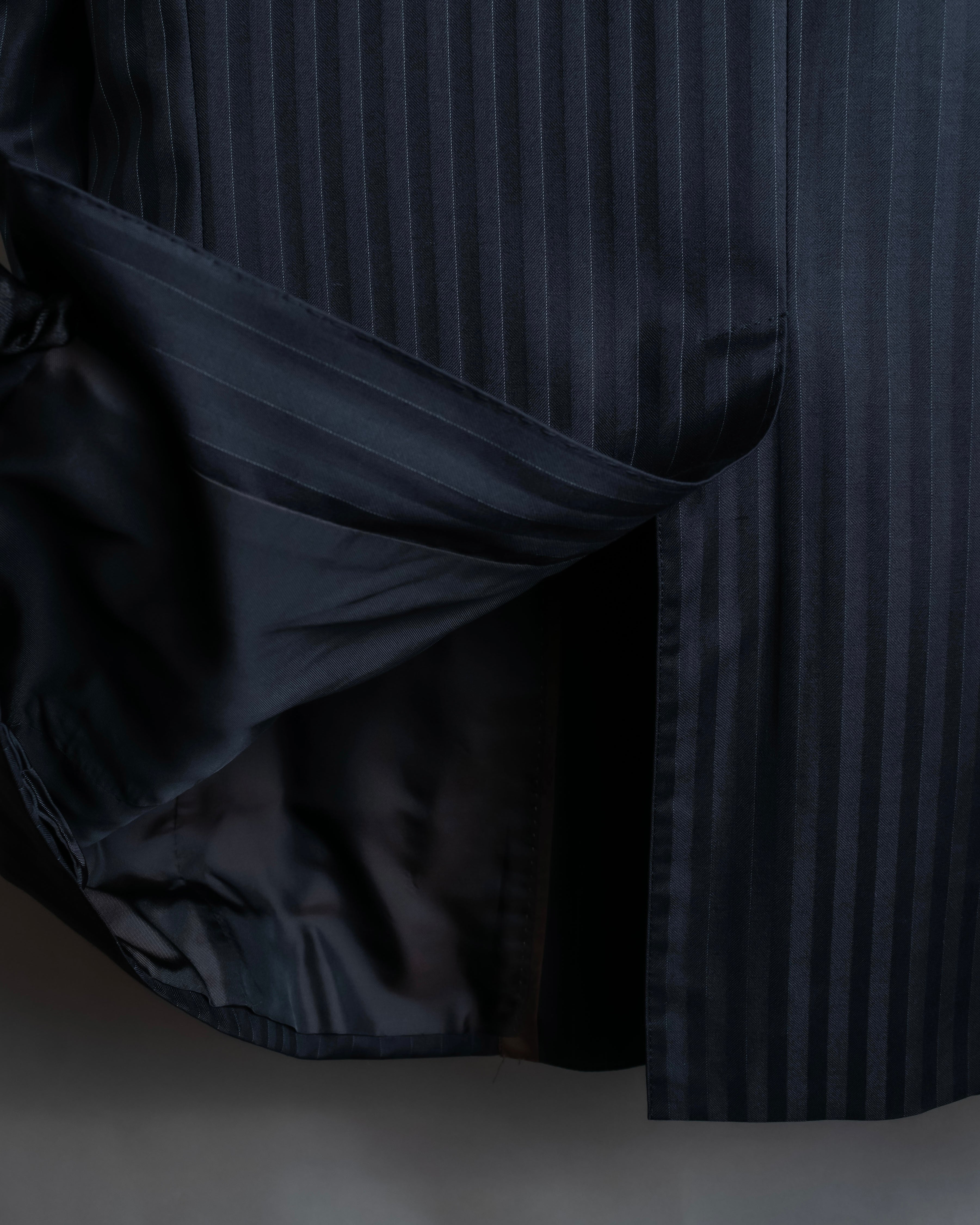 "LOUIS VUITTON" 2 button relaxed tailored jacket & no tuck tapered slacks set up