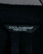 "DOLCE & GABBANA" Double-breasted bejeweled button check pattern jacket