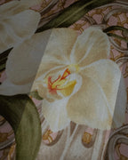 "Christian Dior" Geometric＆arabesque motif silk scarf