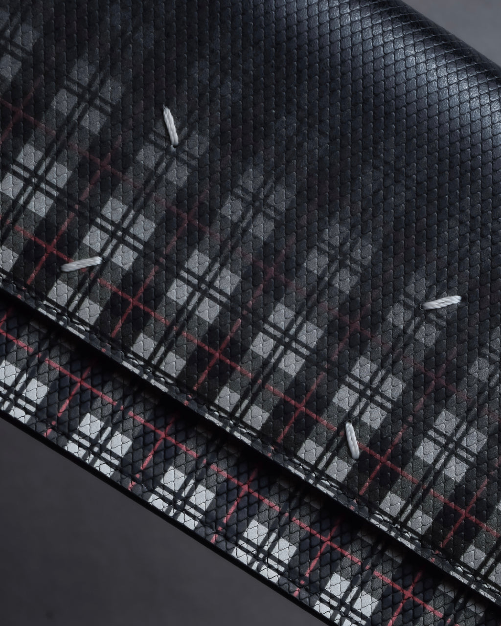 "MAISON MARGIELA" Check pattern gradient design chain shoulder leather wallet bag