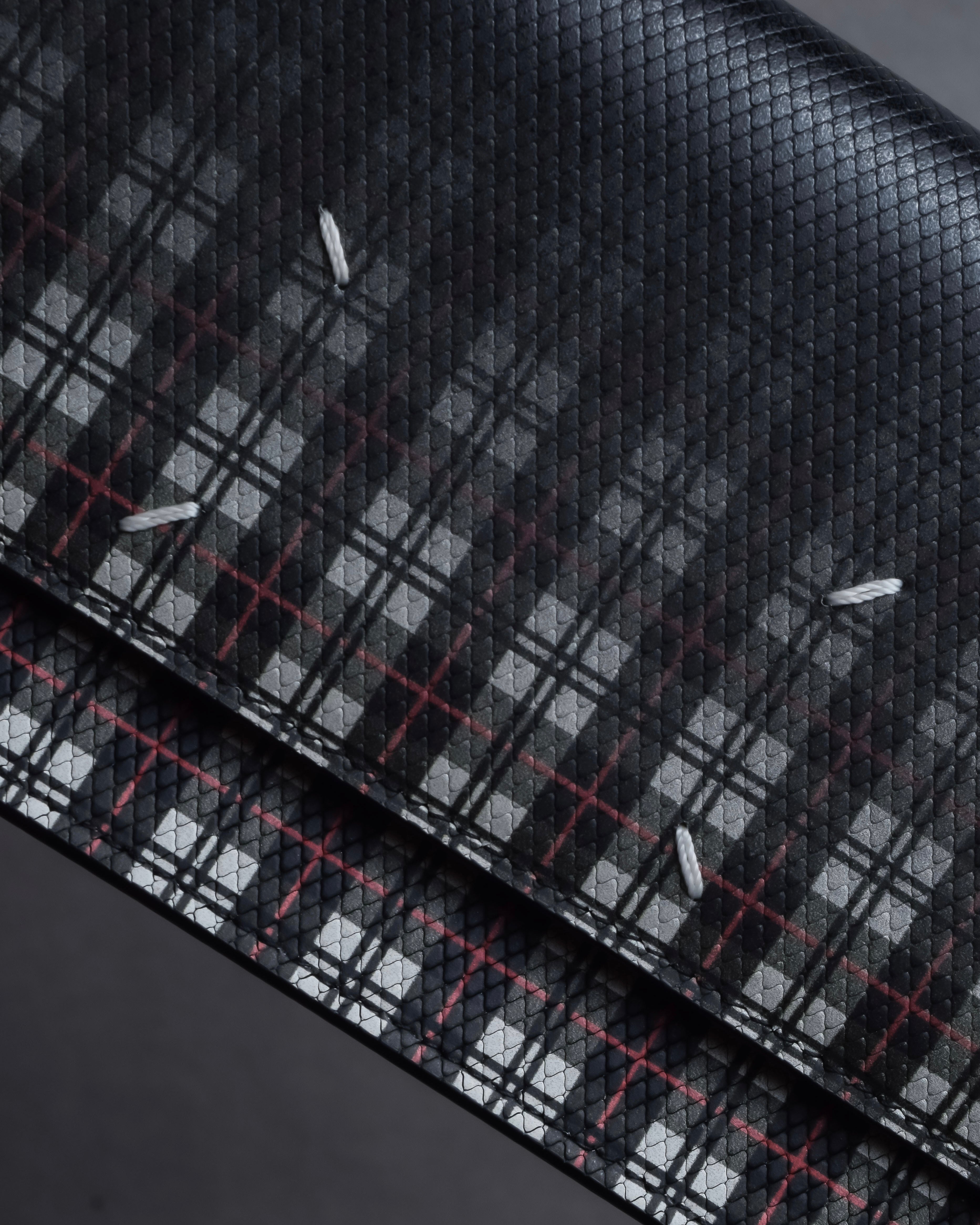 "MAISON MARGIELA" Check pattern gradient design chain shoulder leather wallet bag