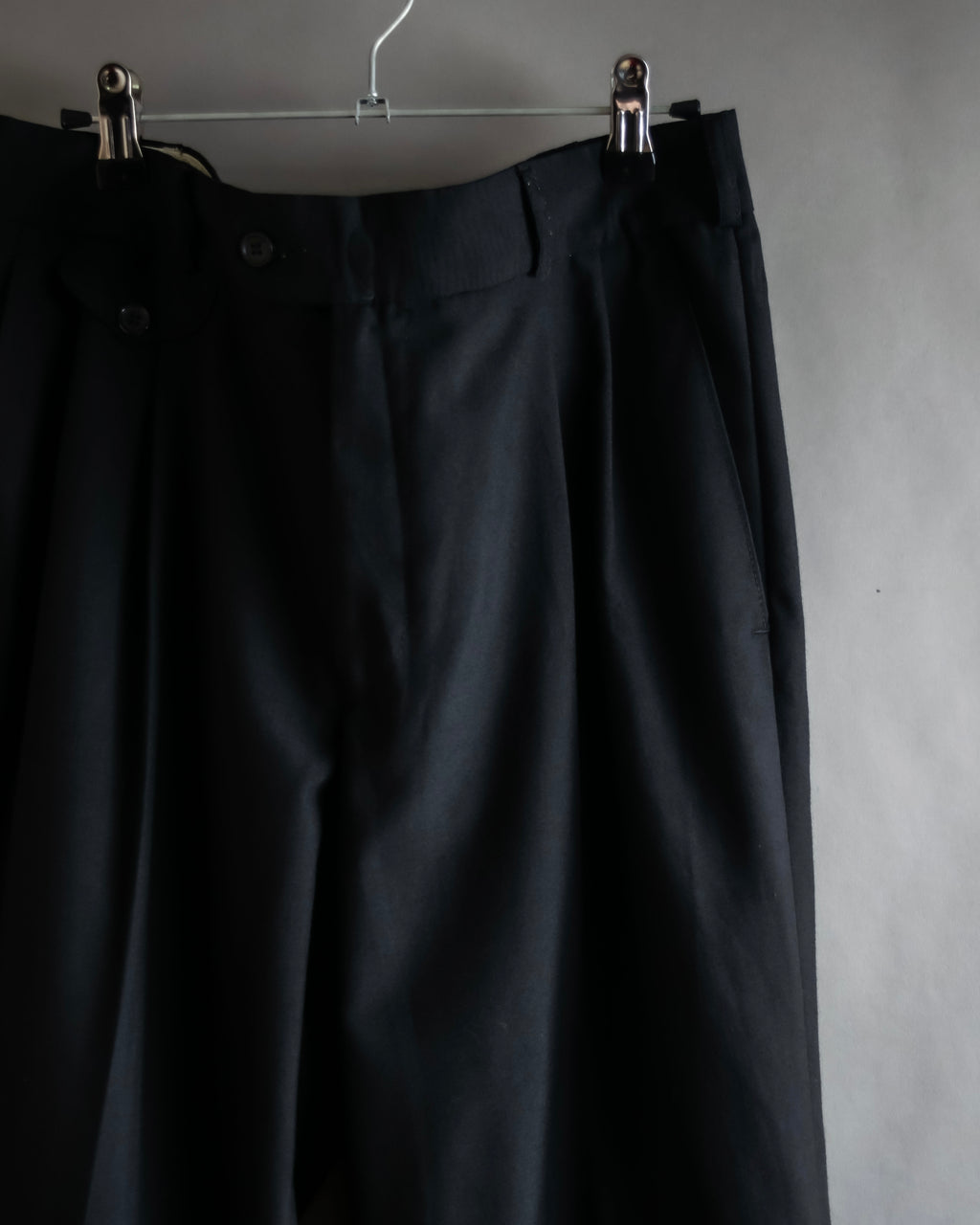 "Vintage high-waisted wide tapered slacks"