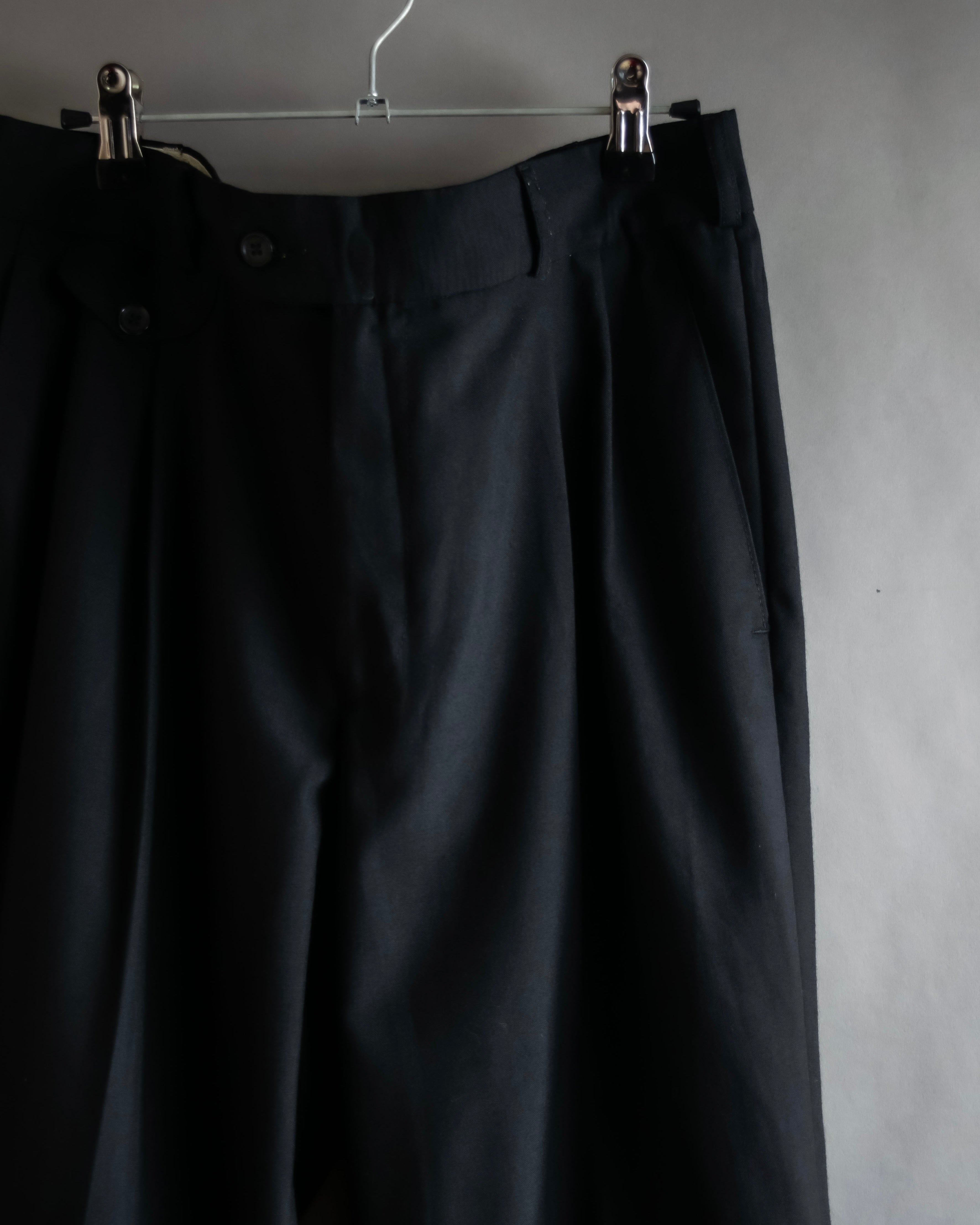 "Vintage high-waisted wide tapered slacks"
