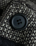 "GIORGIO ARMANI" Greige mix checkered pattern tailored jacket