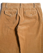 RALPH LAUREN/ Corduroy Cuffed Wide Trousers Brown