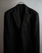 "HERMES" 90's Elegantly relaxed cotton linen tailored jacket