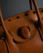 "Ralph Lauren" Metal stud design 2-way leather bag