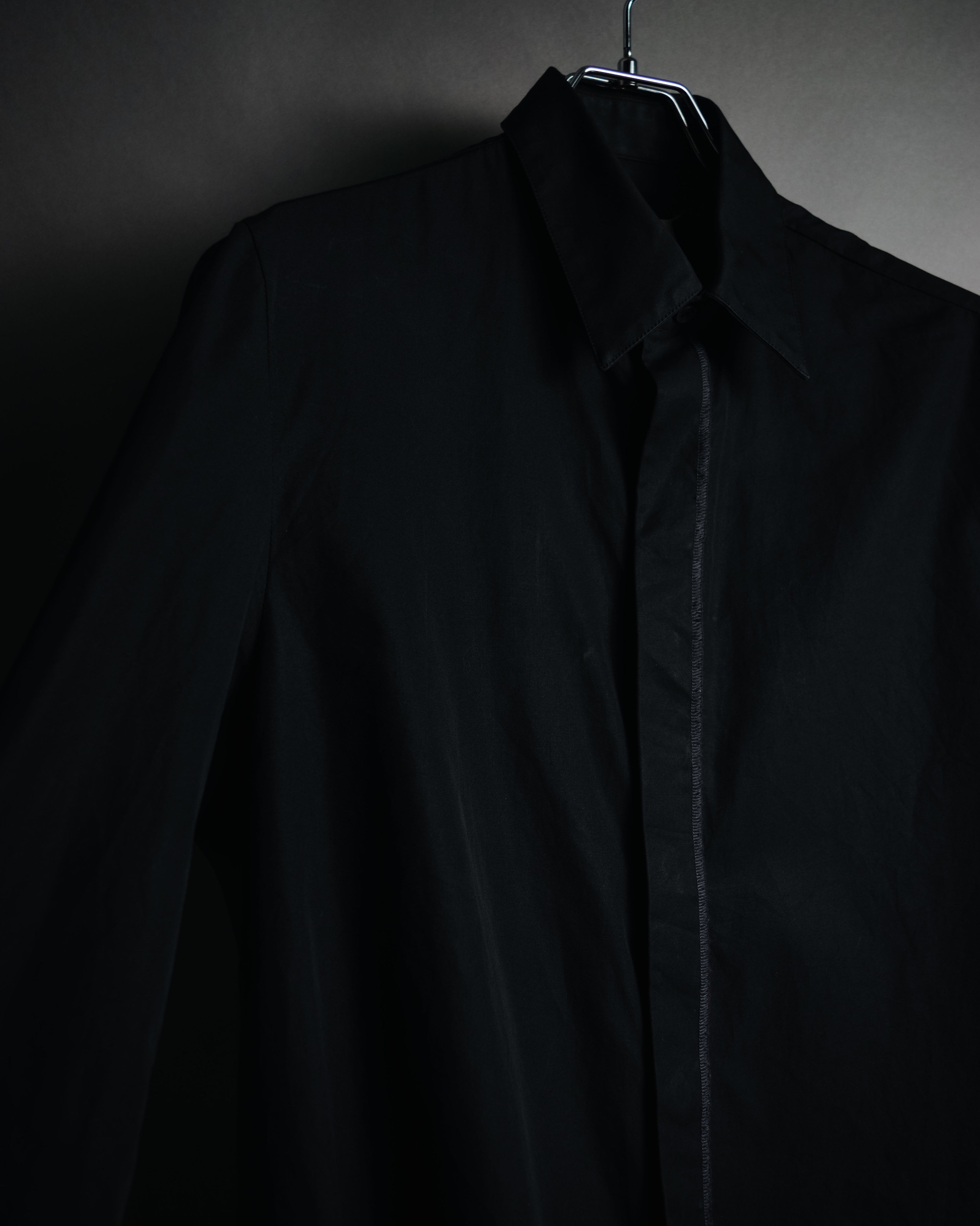 "Maison Margiela" 2017SS minimal fly-front shirt