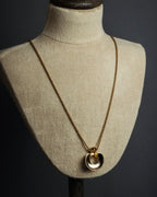 "Christian Dior" Arch motif top gold tone necklace