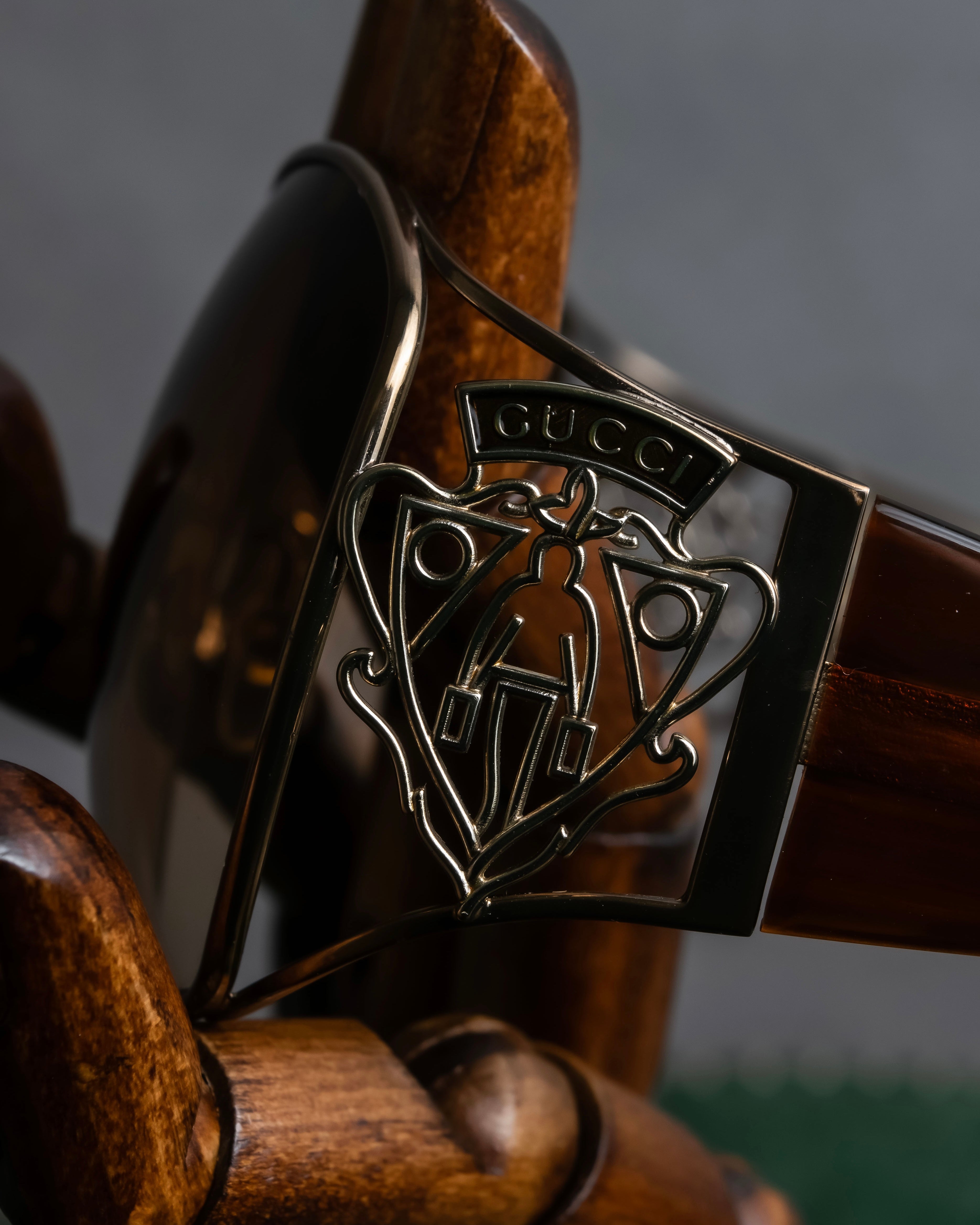 "GUCCI" Teardrop frame smoking lens sunglasses