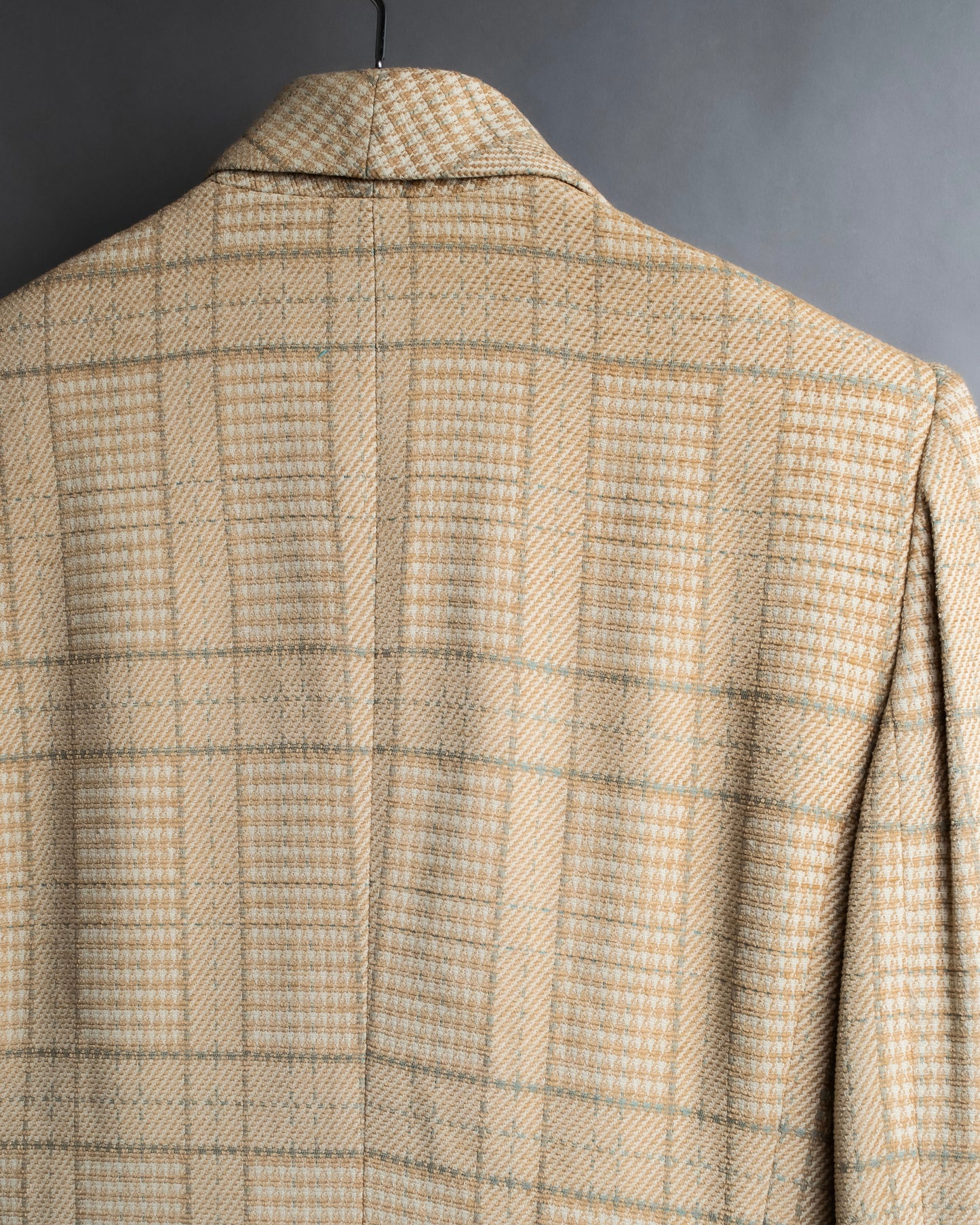 "Christian Dior" Glen check pattern beautiful shape tailored jacket