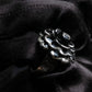 "2003's CHANEL" Camellia motif coco mark engraved ring