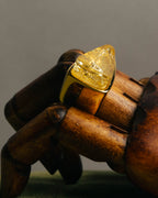 "Chloé" 2010's Amber resin statement ring