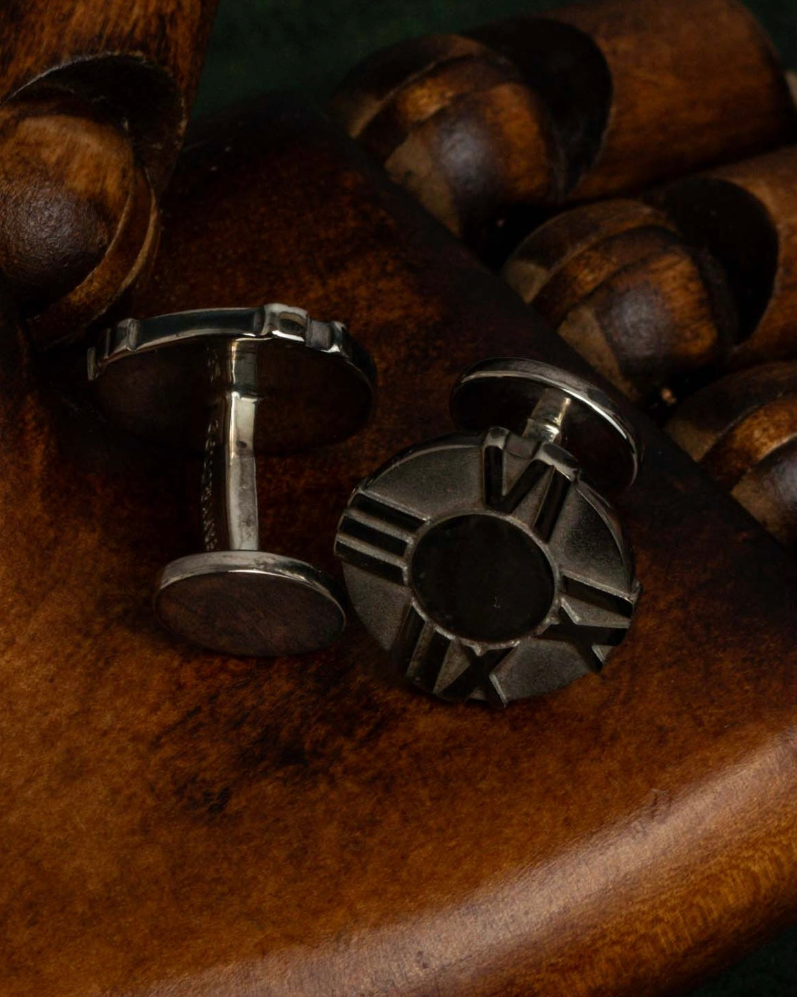 "Tiffany&Co" Atlas design silver cufflinks