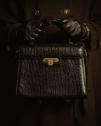 –SPECIAL– "Valentino Garavani"
1985-95 Croc embossed trapezoid top handle bag