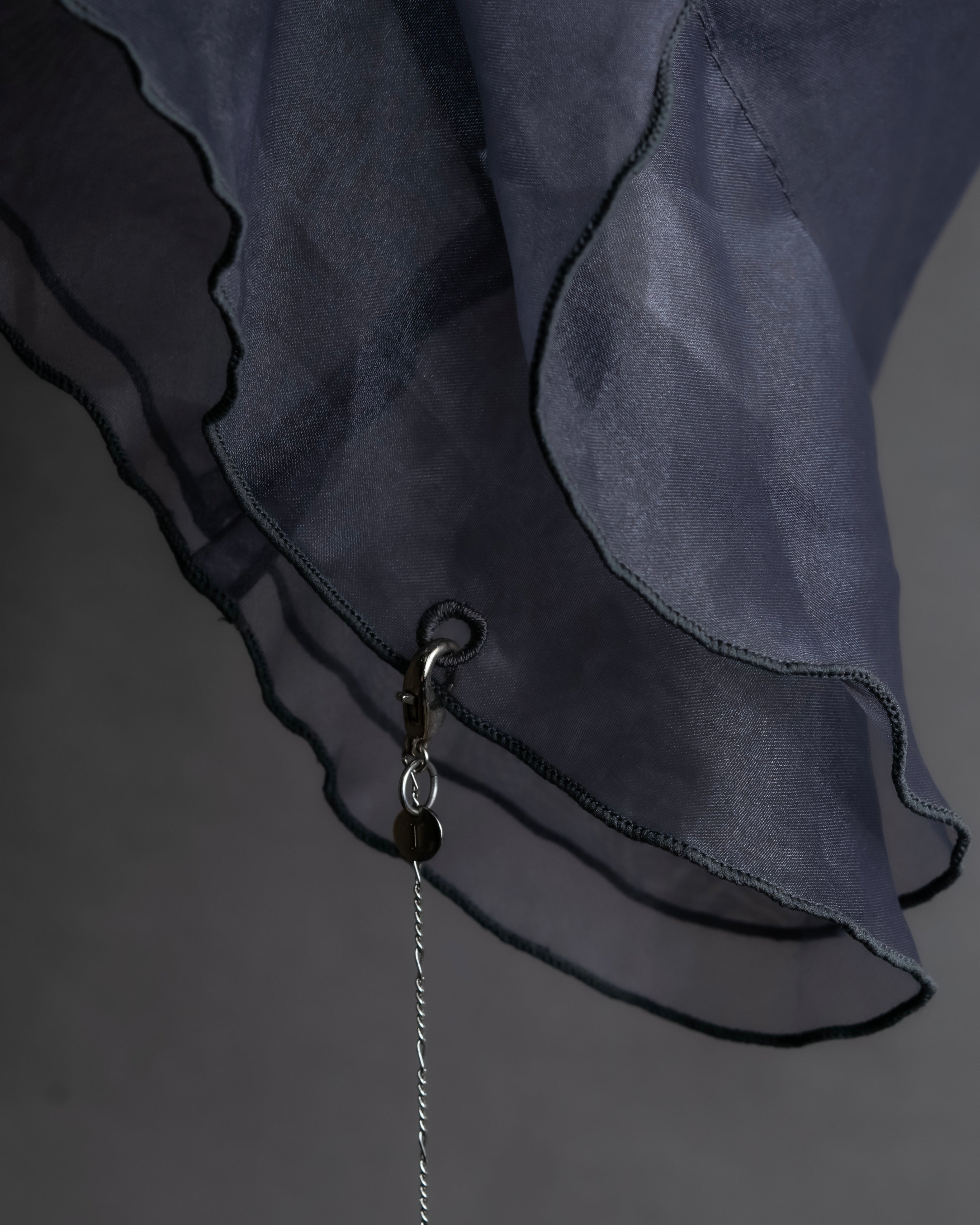 "LIMI feu " Chain docking organza bucket hat