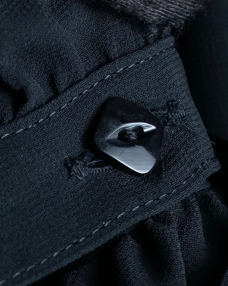 "SOANA" Bowtie belted design long black dress