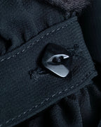 "SOANA" Bowtie belted design long black dress