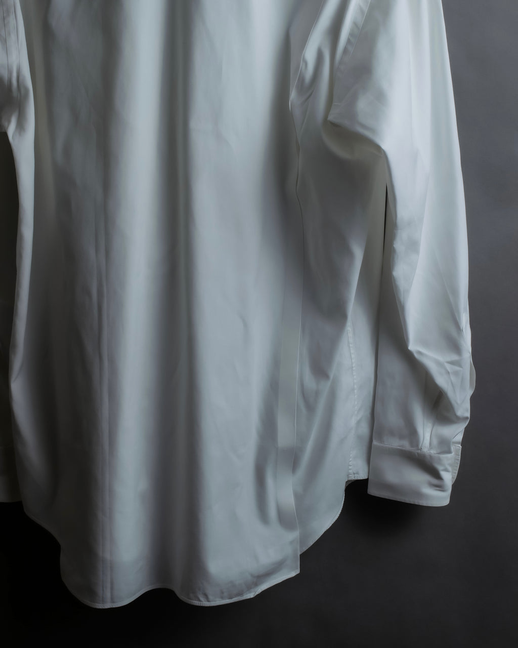 "HERMES" Yoke switching design white cotton shirt