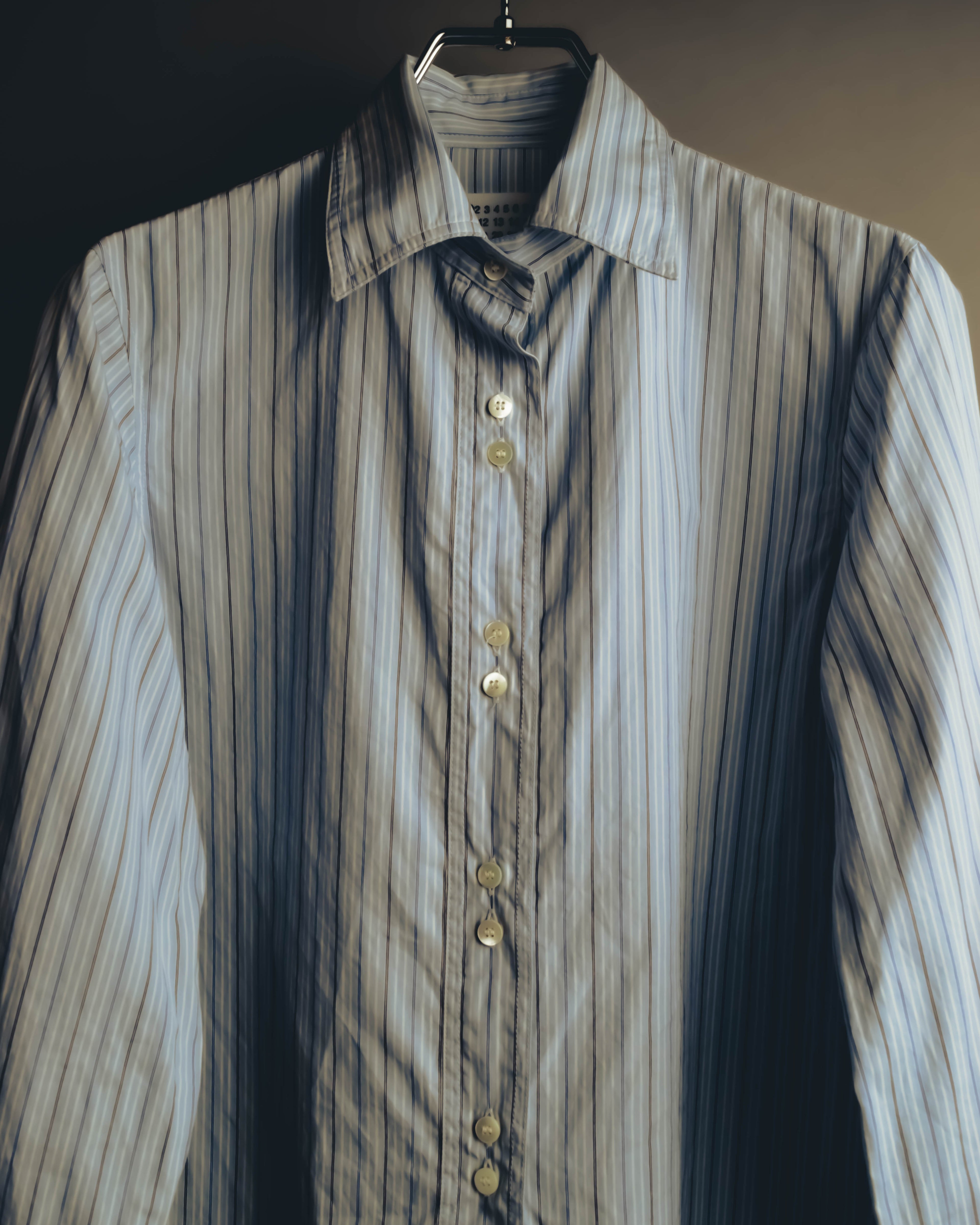 -SPECIAL- "Maison Margiela" 20AW Conceptual double button striped shirt