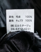 "HERMITAGE" Box silhouette double zipper fur blouson