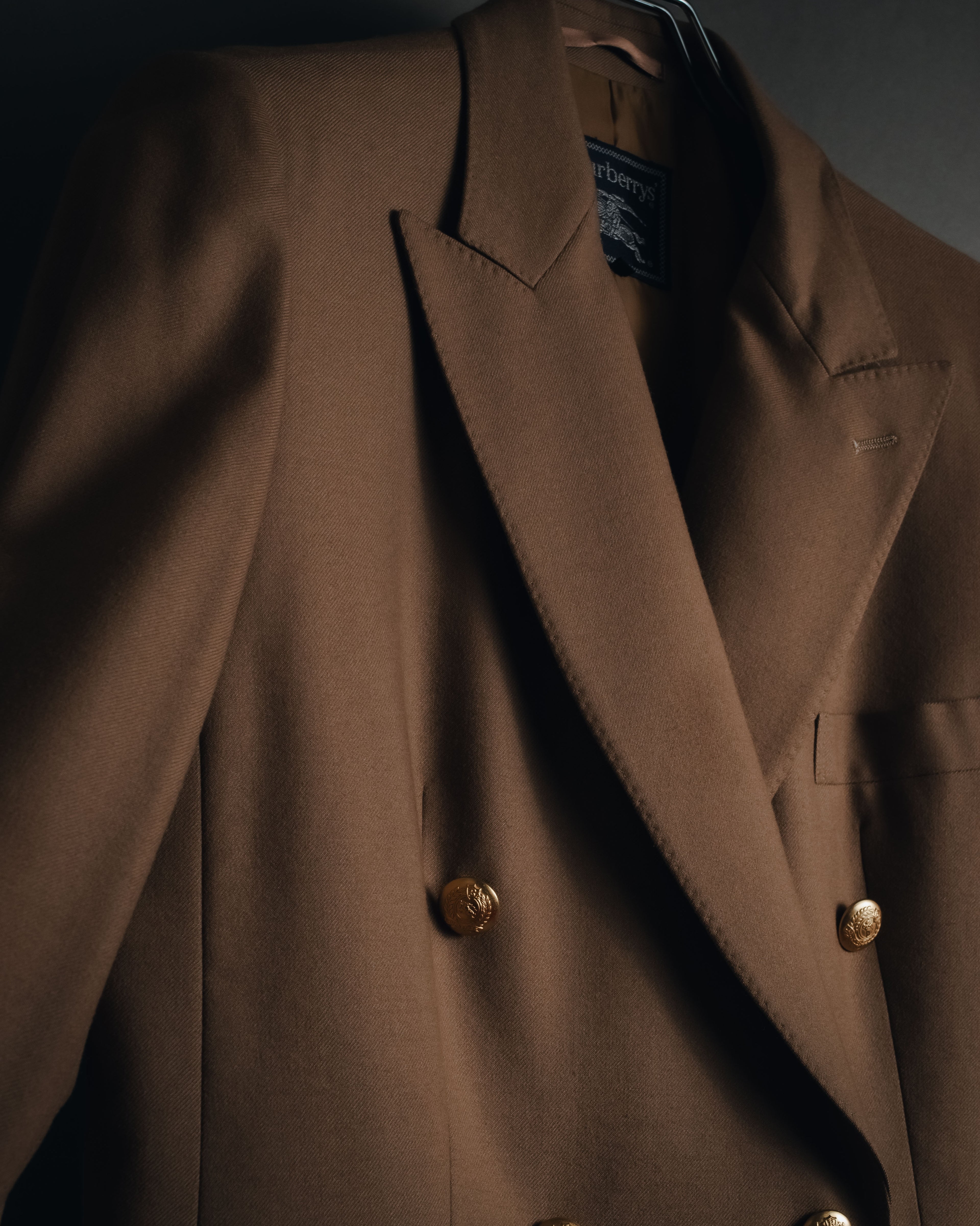 “Burberrys” 90’s crest button double breasted tailored jacket
