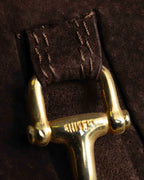 "CELINE" Horse tack motif metal fittings design suede vest