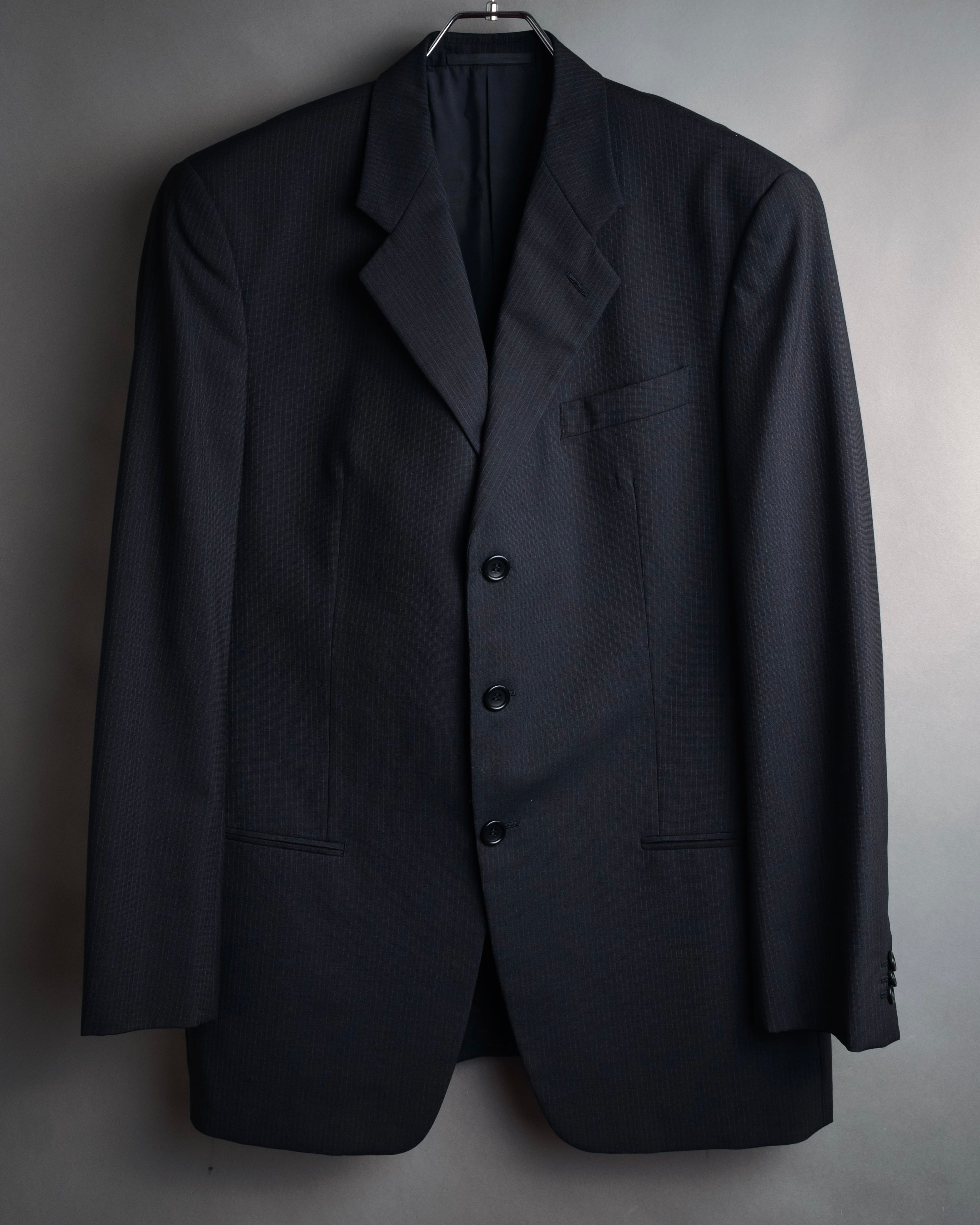 ARMANI COLLEZIONI” 00's Pinstriped three button suit set – MOOD