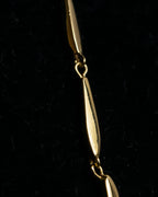 "Christian Dior" Branched leaf motif gold necklace