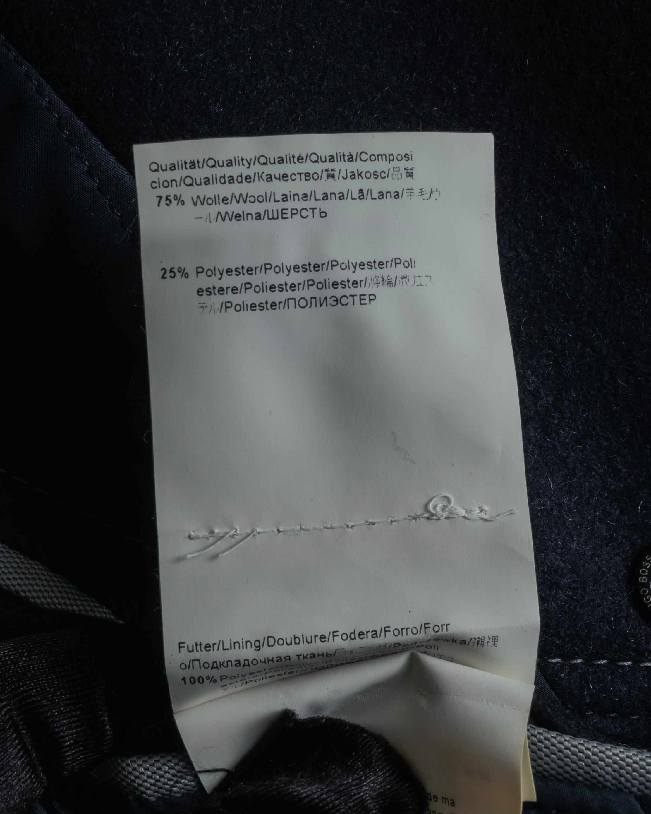 "HUGO BOSS" Double-breasted plaid coat