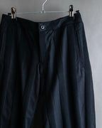 "ISSEY MIYAKE FETE" Fabric change stripe pattern wide slacks