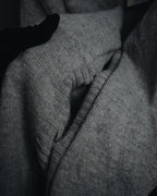 "Maison Margiela" 17AW belted gown knit coat