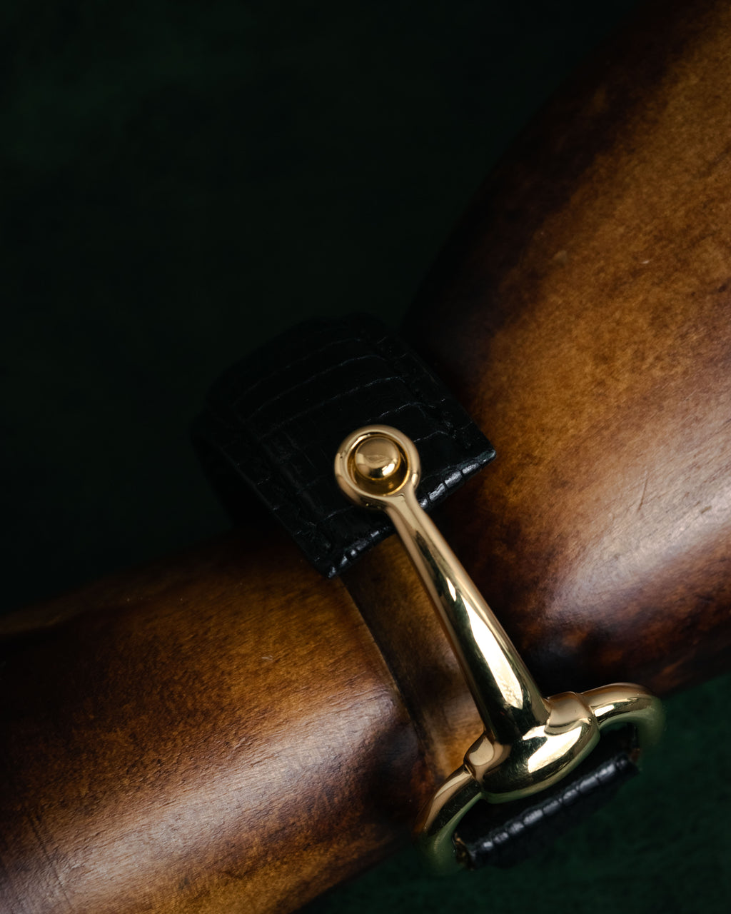 “GUCCI” 90’s-00’s Lizard horsebit bracelet