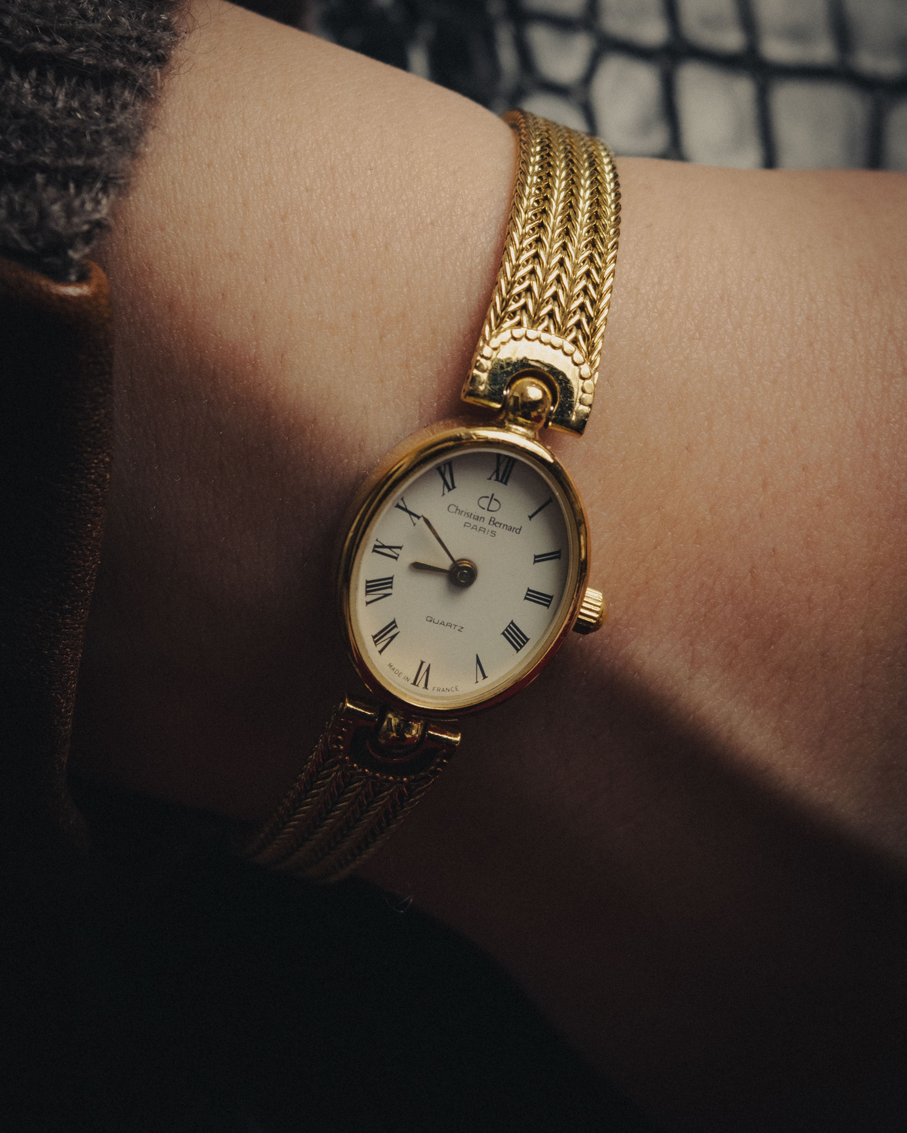 -SPECIAL- “Christian Bernard” 80’s-90’s Oval mesh bracelet watch