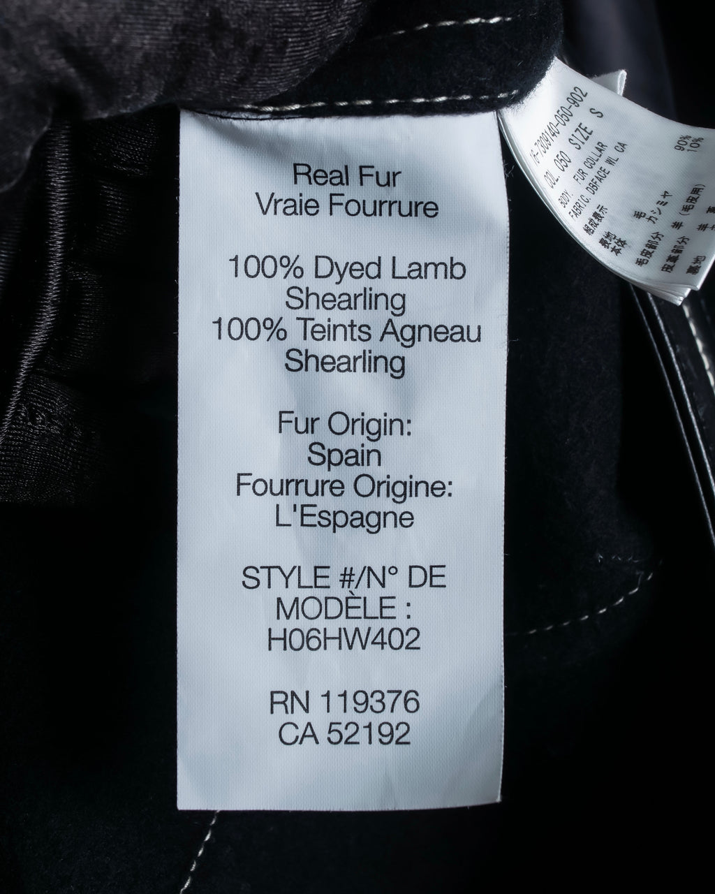 "HELMUT LANG" Fur collar belted long coat