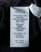 "HELMUT LANG" Fur collar belted long coat